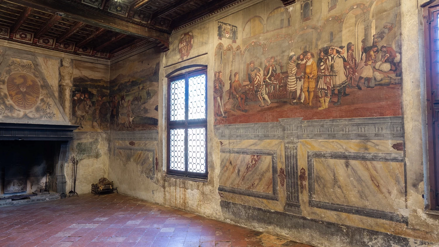 Il Romanino-417-Malpaga, castello - Visita di re Cristiani I di Danimarca - salone